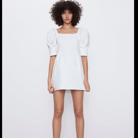 zara balloon sleeve dress